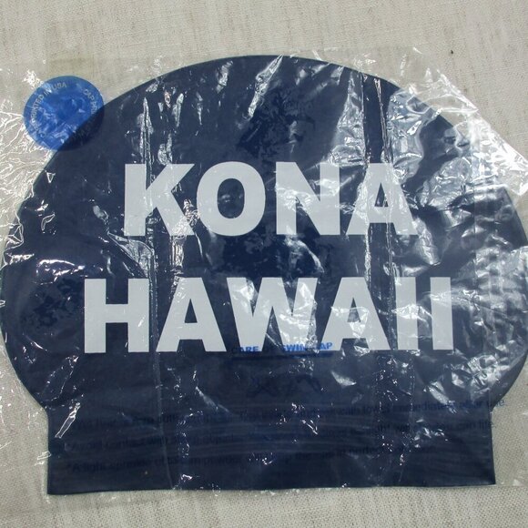 Kona‎ Hawaii Silicone 3D Ear Protection Unisex Swiming Cap Waterproof - Blue - Picture 2 of 3